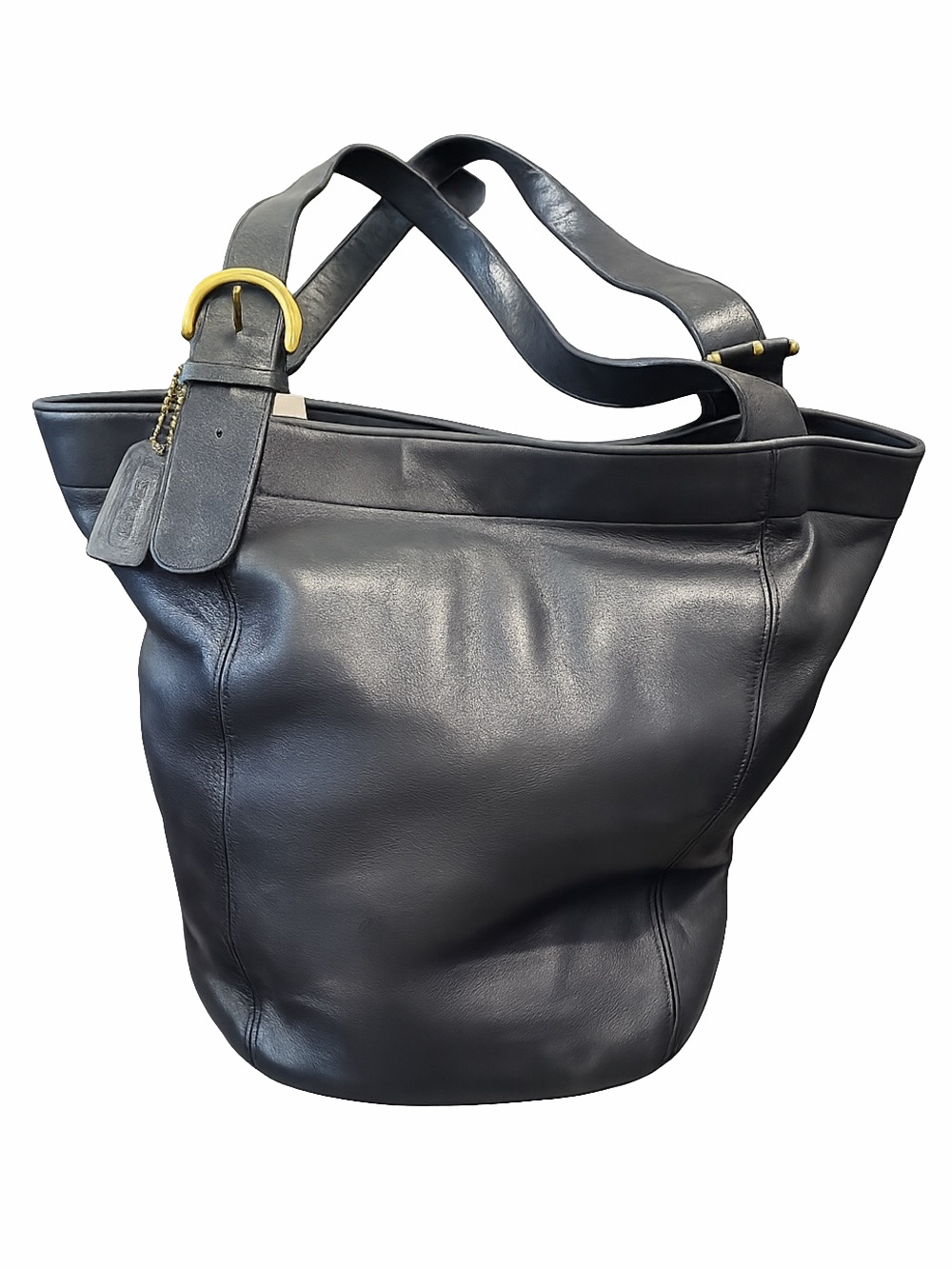 Coach Soho XL Vintage Tote Black Glove Tanned Leather USA Made
